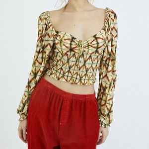 UO Old Soul Smocked Top